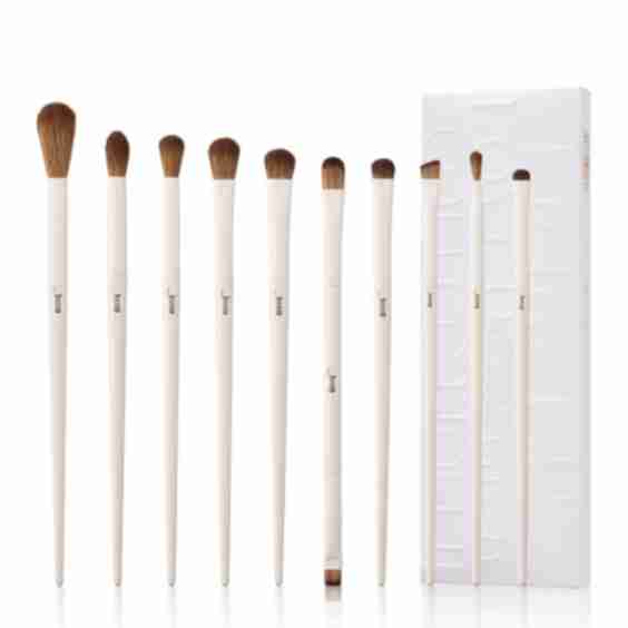 Luxury Light Gray Comprehensive Eye and Face Brush Set 14pcs T329