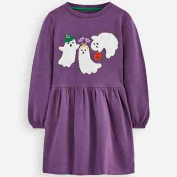 Applique Sweatshirt Dress