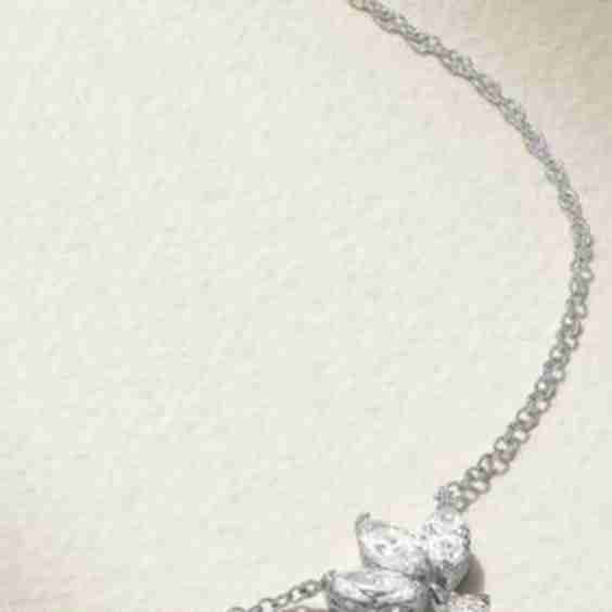 Lotus 18-Karat White Gold Diamond Necklace