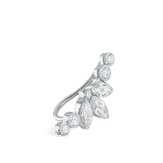 Invisible Lotus Garland Diamond Earring