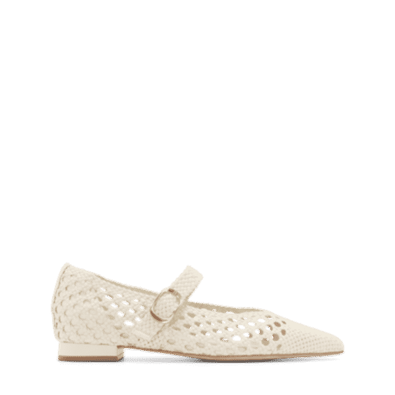 Forktail Woven Leather Ballet Flats