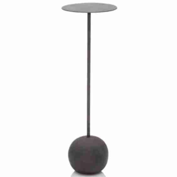 Sierra Industrial Loft Mild Steel Sphere Base Side Drink Table