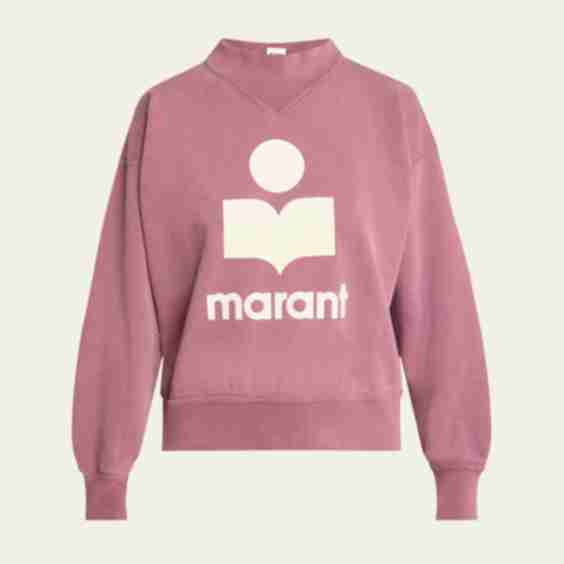 Etoile x Isabel Marant Moby Mock-Neck Logo Pullover