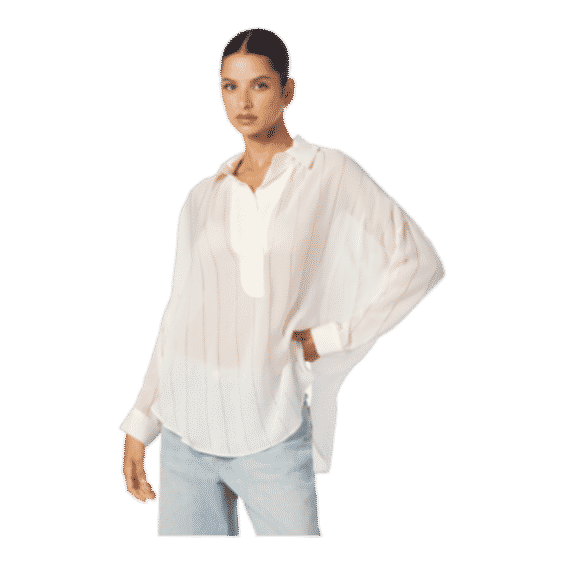 Calvi Oversize Collared Silk Tunic