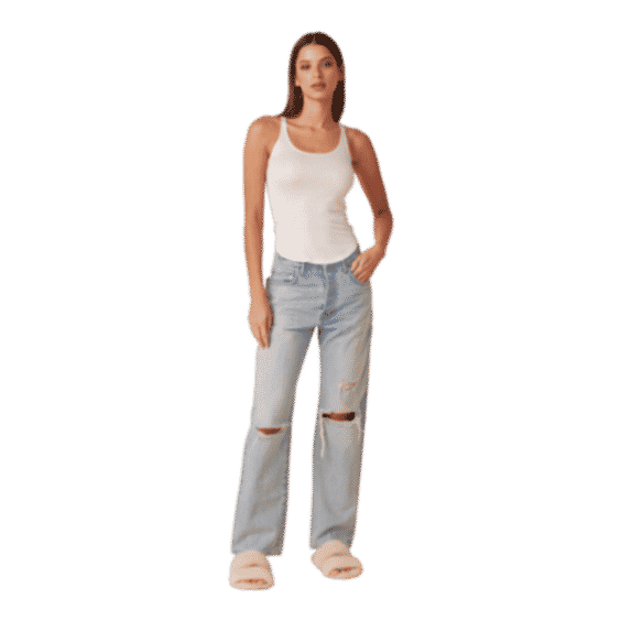 Slim Distressed Denim Jeans