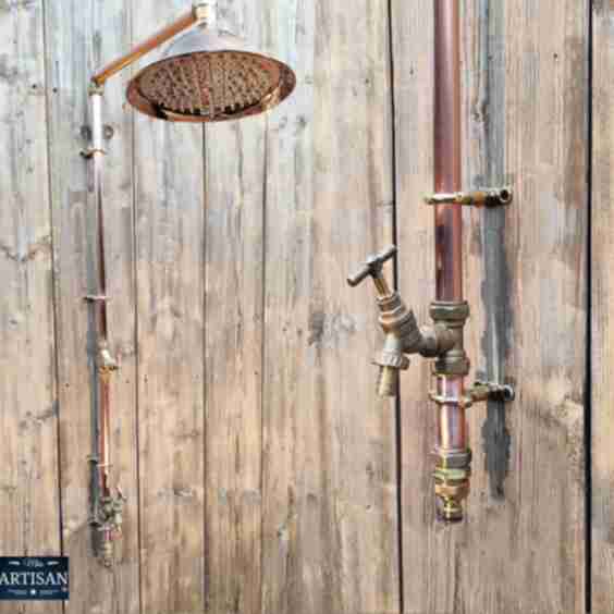 Single Feed Copper Hose Pipe Shower With Garden Tap
