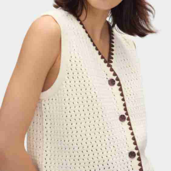 Camilla Buttoned Crochet Top