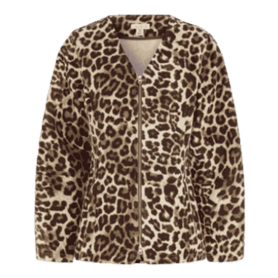 Toni Leopard Print Denim Jacket