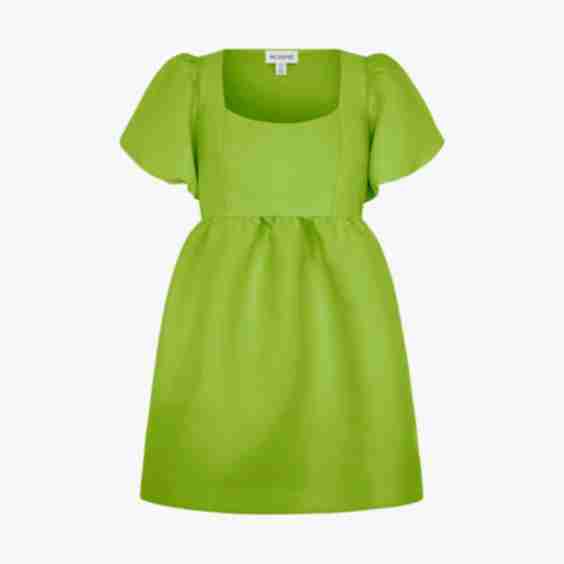 Ivy Puff Sleeve Satin Mini Dress