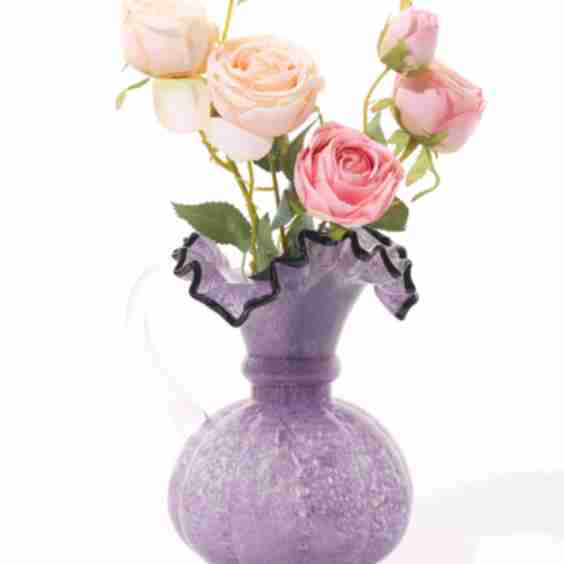 Large Violet Twilight Ruffled Vase