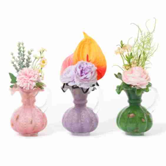 Twilight To Dawn Ruffled Vases Set Of 3