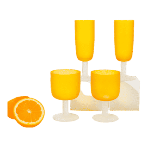 Flame Frosted Wine Glass (Set of 4)