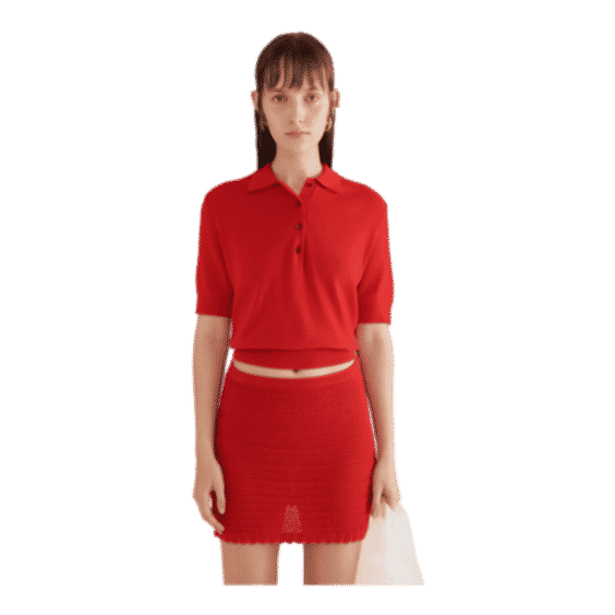 Knitted Cotton Mid Sleeve Polo
