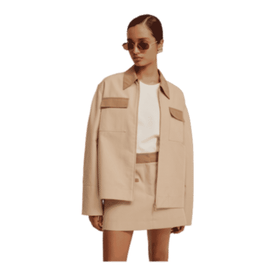 Contrast Zip Through Jacket