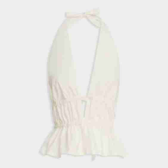 Cotton Poplin Halter Top
