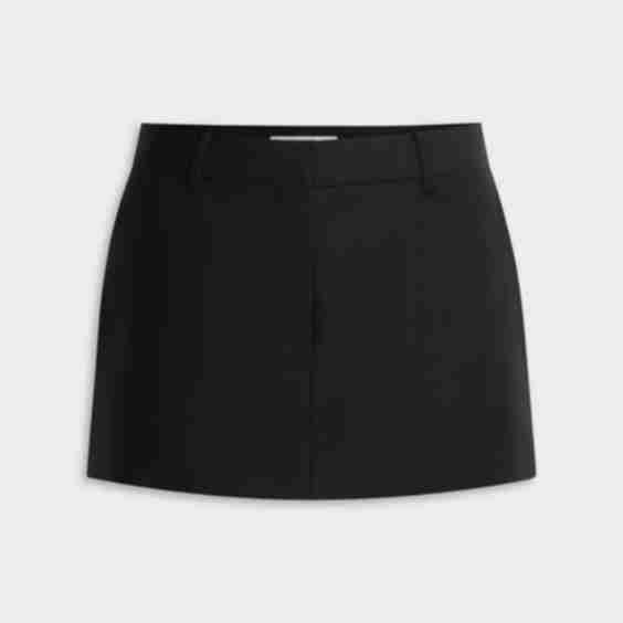 Tailored Wool Mini Skirt