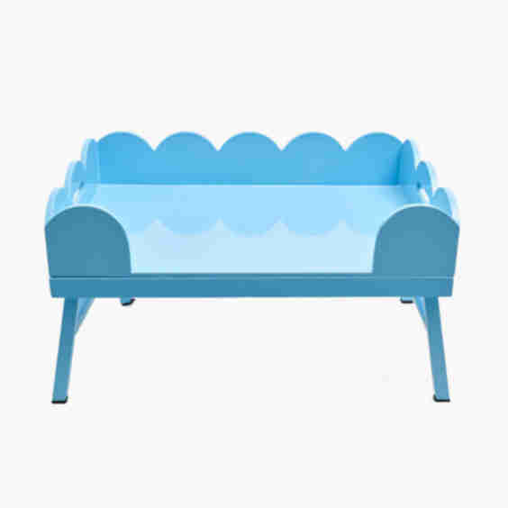 Soft Blue Lacquer Breakfast Tray