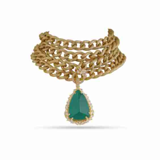 Roza - Statement Pendant Chain Choker
