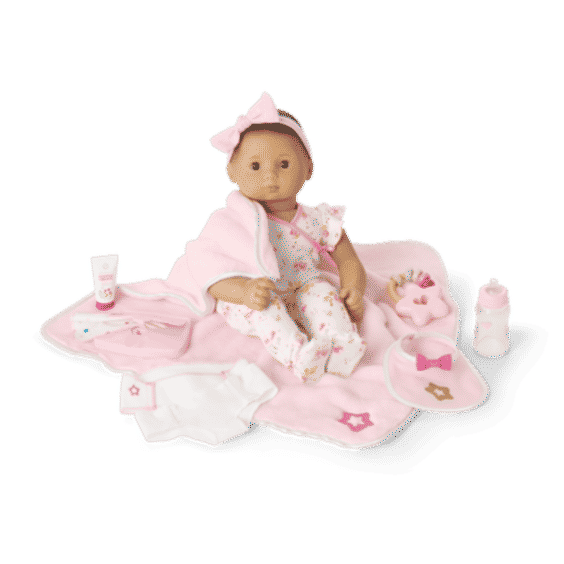 Bitty Baby Doll #4 with black hair Care & Play Set