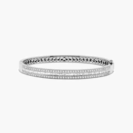 Classique 14K White Gold Diamond Bangle 2.41 TCW