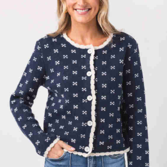Raisonnel Patterned Button Cardigan