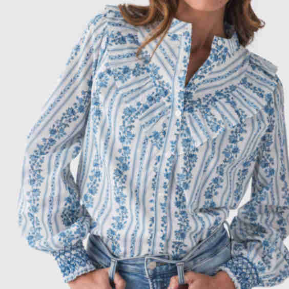 Fate Ruffled Yoke Detail Blouse
