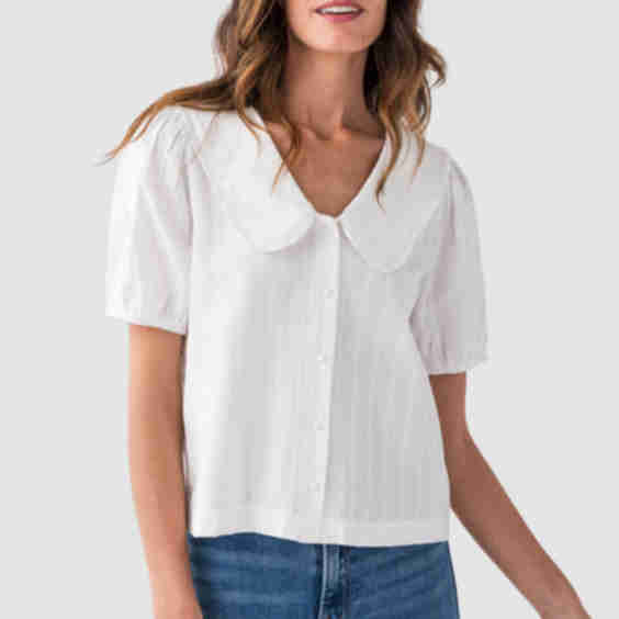 Voy Peter Pan Collar Top