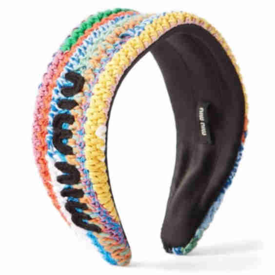 Logo-Knit Crocheted Headband