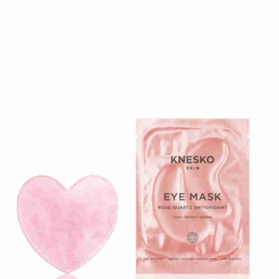Rose Quartz Heart Gua Sha + Eye Mask