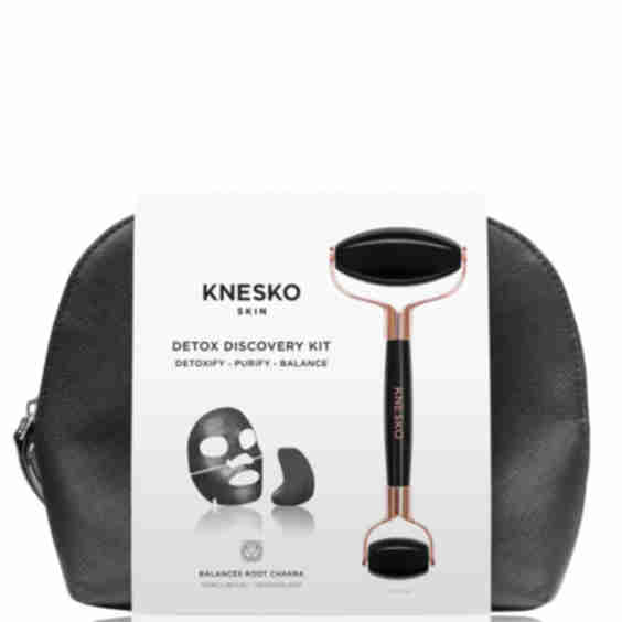 Black Pearl Detox Collagen Mask & Obsidian Gemstone Roller Discovery Kit
