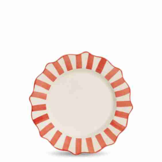 Candy Cane Scalloped Dinner Plate