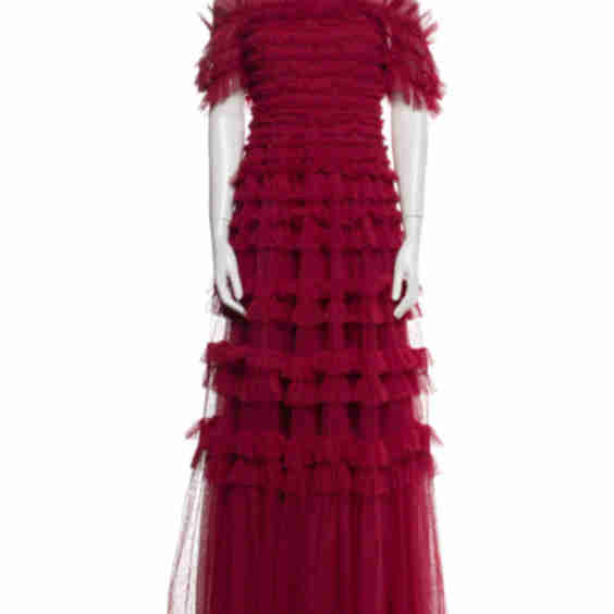 Lace Pattern Long Dress (Pre-Owned)