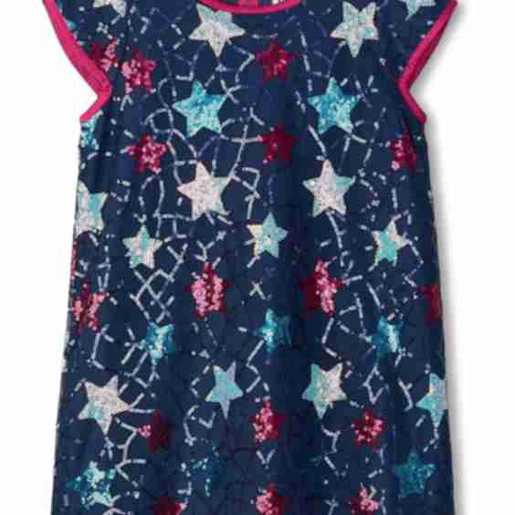 Starry Sky Cap Sleeve Party Dress