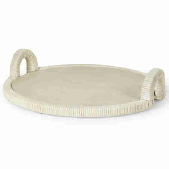 Bermuda Coastal Faux Shagreen Serving Tray