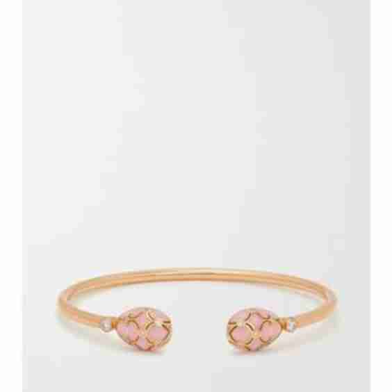 Heritage 18-Karat Rose Gold, Enamel, Diamond And Ruby Bangle