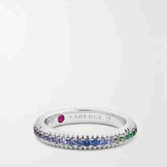 Colours Of Love 18-Karat White Gold Multi-Stone Ring