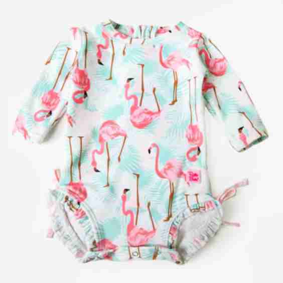 Baby Girls' Long Sleeve Onesie Rash Guard