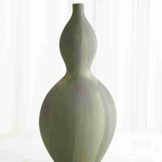 Helios Washed Green Vase, Large