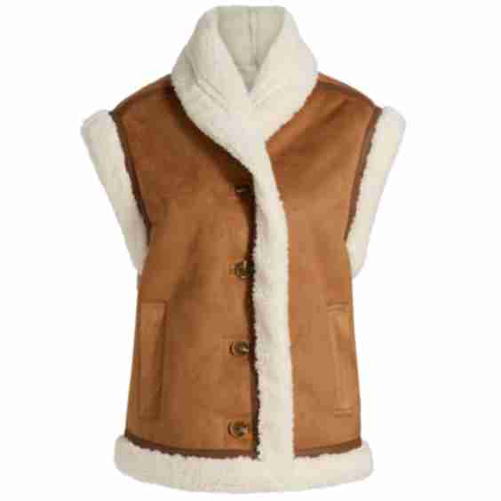 Athena Faux Shearling Trimmed Vest