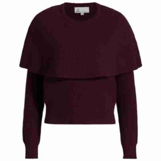 Delphine Ribbed Merino Wool Blend Sweater