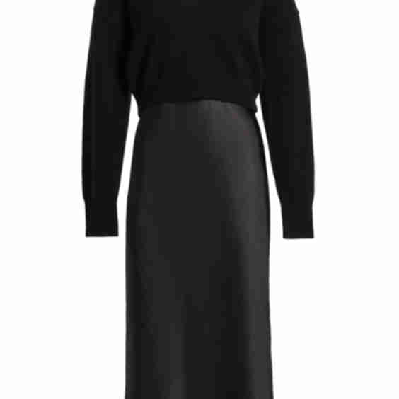 Mis Pieced Layered Midi-Dress