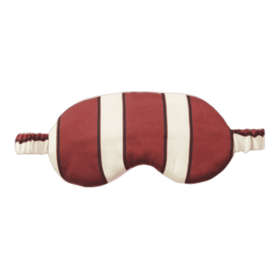 London Striped Silk-Satin Eye Mask