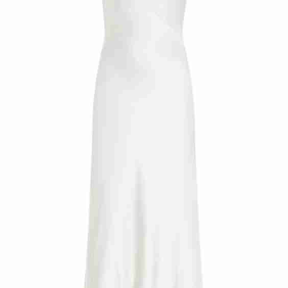 The Bordeaux Silk Satin Midi Dress