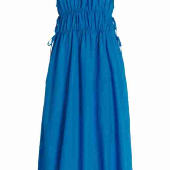 Petre Drawstring Linen Maxi Dress