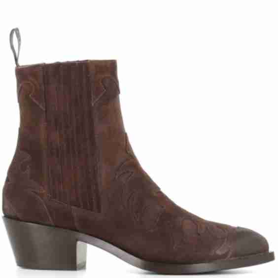 45mm Western Suede Cowboy Boots