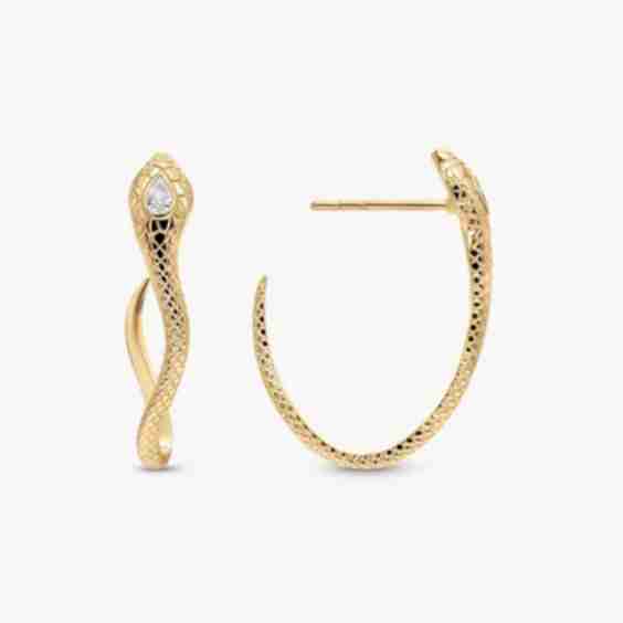 Cobra Pear Diamond Earrings