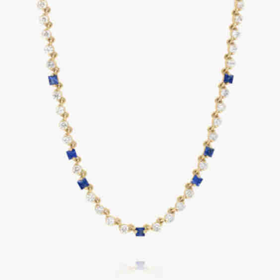 Wrapped in Sapphires and Diamonds Necklace