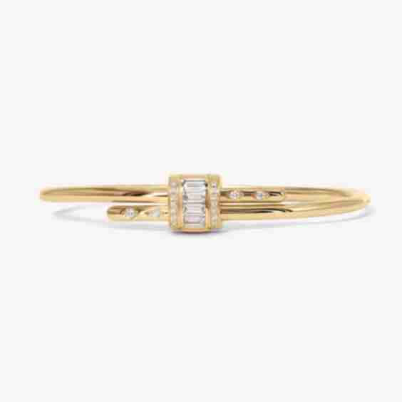 Vaulted Diamond Latch Bracelet