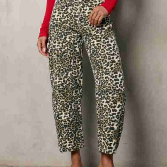 Lisette Barrel Leopard Jean