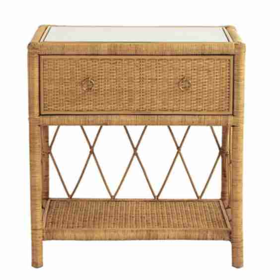 Suzanne Kasler Southport Rattan 1-Drawer Nightstand